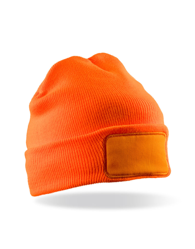 Result Recycled Recycled Thinsulate Printers Beanie - Fluorescent Orange