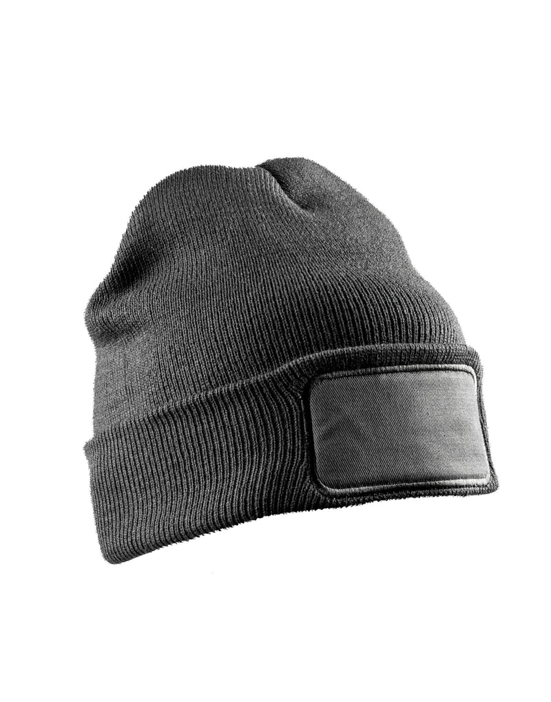 Result Recycled Recycled Double Knit Printers Beanie - Grey