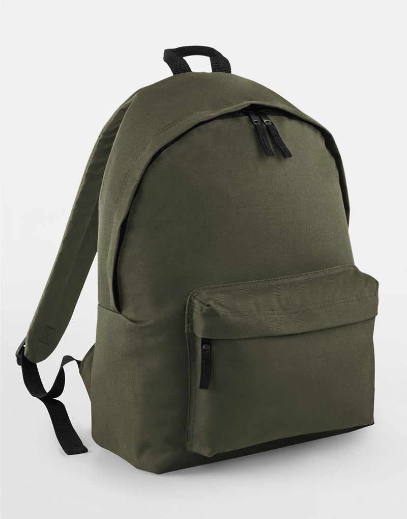 Close-up of the lightweight material of the black packaway bag.