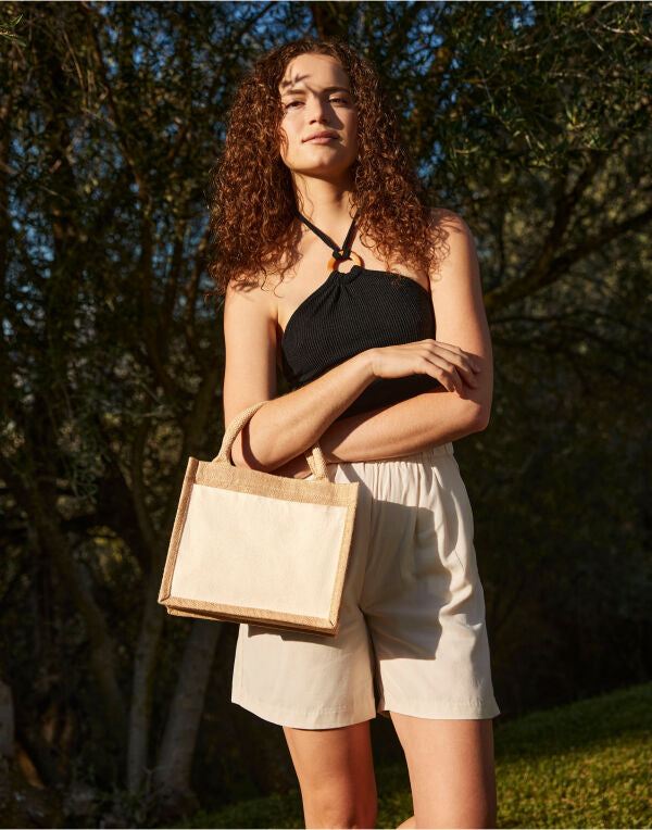 Westford Mill Cotton Pocket Jute Gift Bag