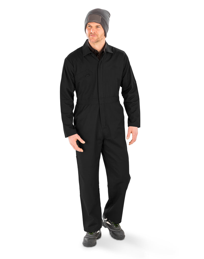 Result Recycled Action Overall With Zip Front - Black