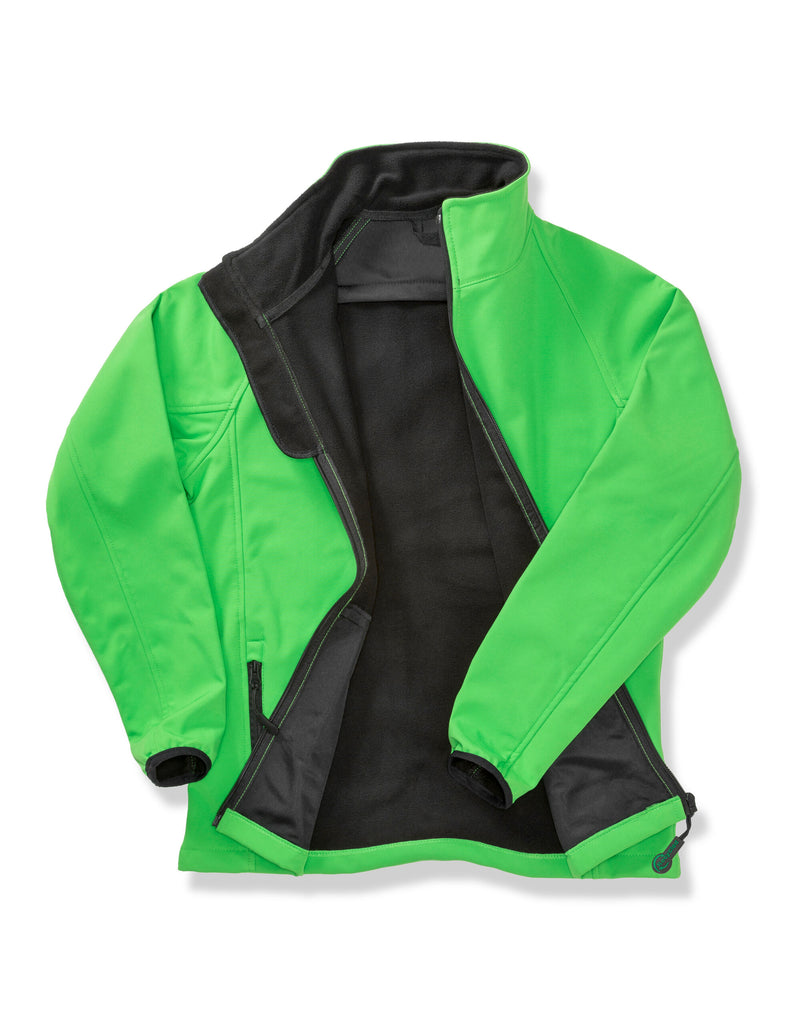 Result Core Ladies' Printable Softshell Jacket With Recycled Inner Fleece - Vivid Green/Black