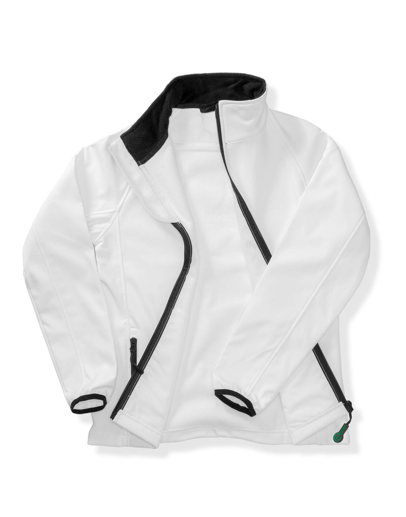 Result Core Ladies' Printable Softshell Jacket With Recycled Inner Fleece - White/Black