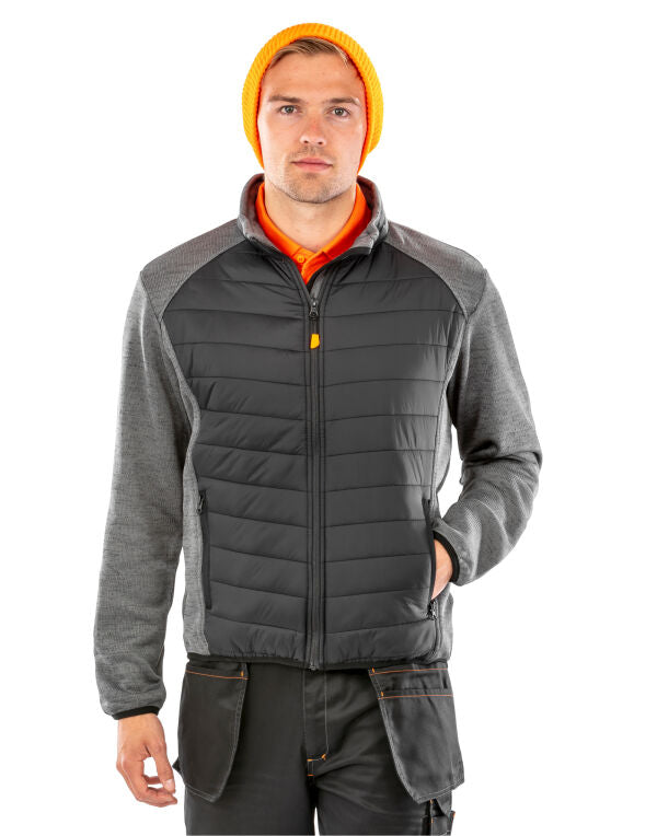 Work-Guard by Result Elevator Jacket - Black/Grey Marl