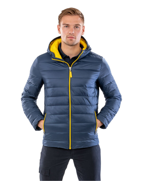 Result Urban Outdoor Wear Men'S Snow Bird Padded Jacket - Black/Lime Green