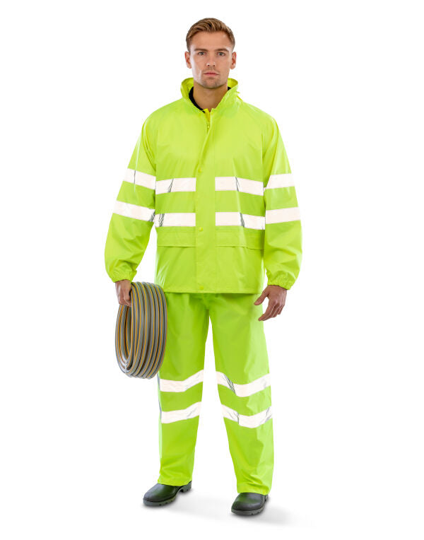 Result Safeguard Hi-Vis Waterproof Suit - Fluro Yellow