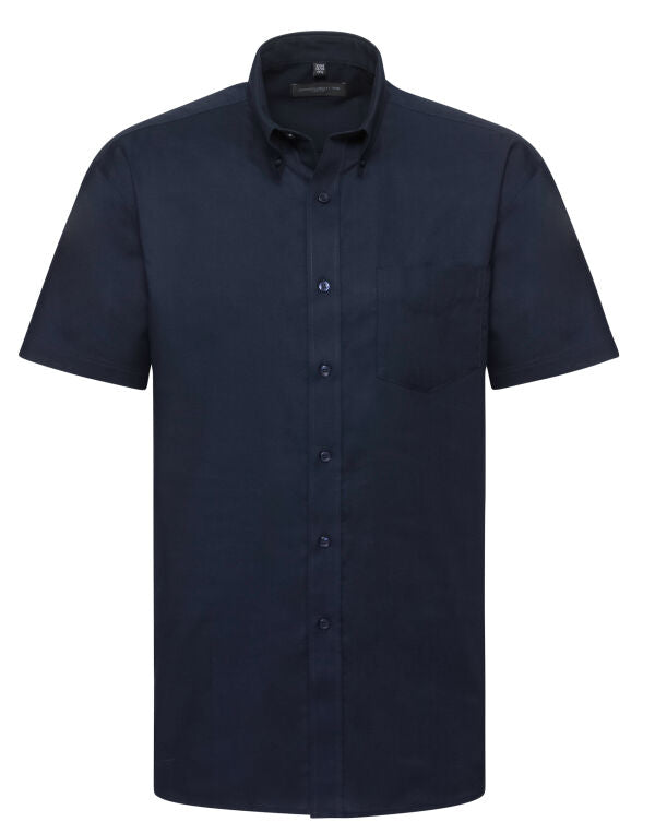 Russell Collection Men'S Short Sleeve Classic Oxford Shirt