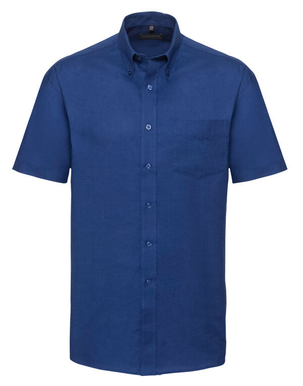 Russell Collection Men'S Short Sleeve Classic Oxford Shirt