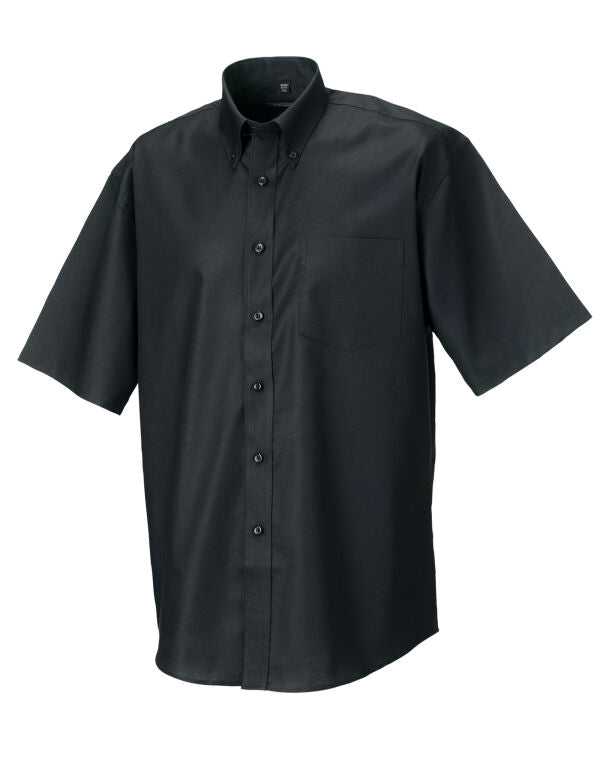 Russell Collection Men'S Short Sleeve Classic Oxford Shirt