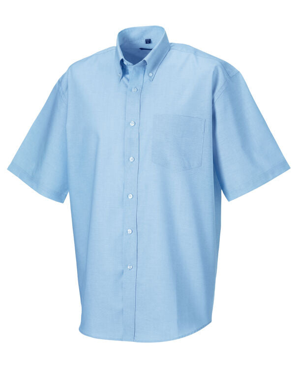 Russell Collection Men'S Short Sleeve Classic Oxford Shirt