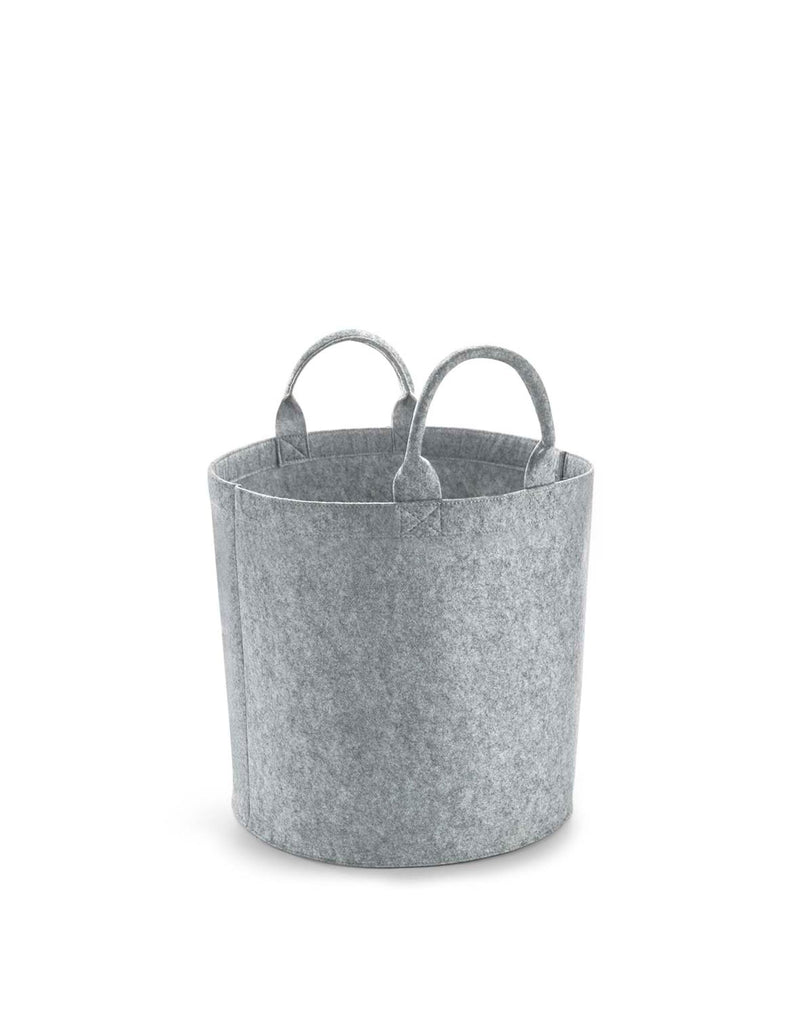 Detail of the rivet securing the handle to the body of the Bagbase Felt Trug.