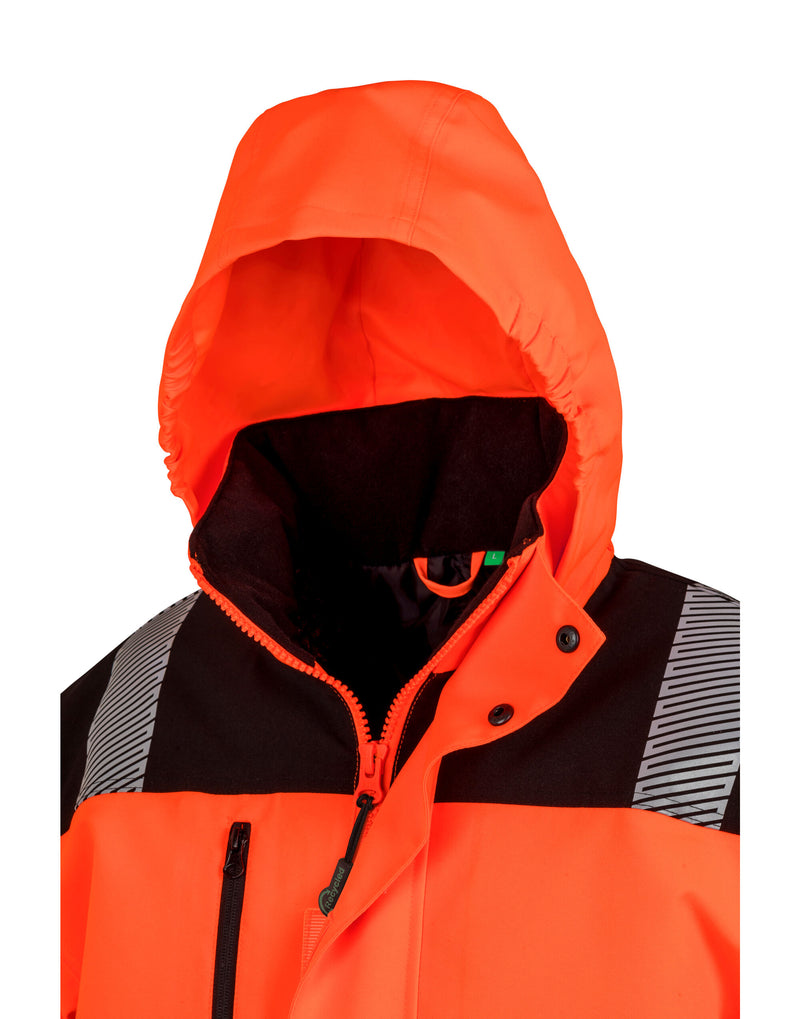 Result Safeguard Recycled Extreme Tech Printable Softshell Coat - Fluorescent Orange/Black
