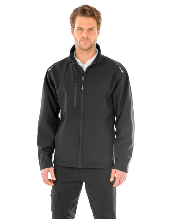 Result Recycled Recycled 3-Layer Printable Softshell Jacket - Black