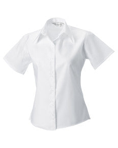 Russell Collection Ladies' Short Sleeve Tailored Ultimate Non-Iron Shirt