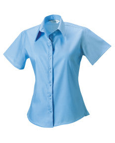 Russell Collection Ladies' Short Sleeve Tailored Ultimate Non-Iron Shirt