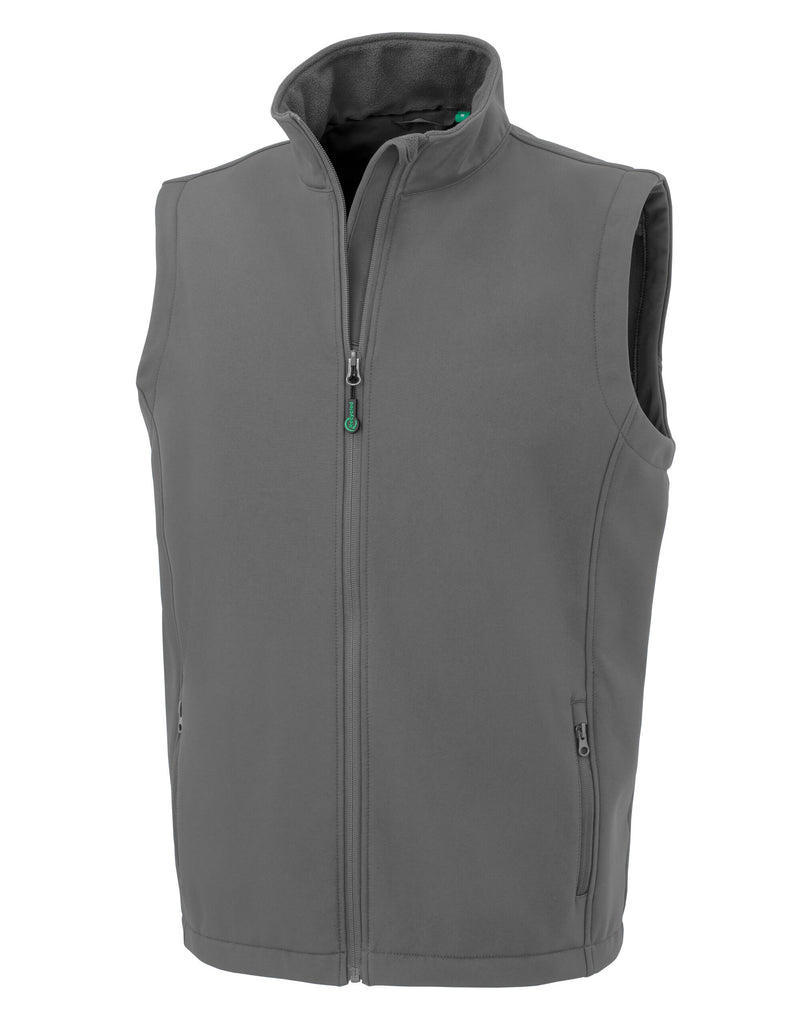 Result Recycled Men'S Recycled 2-Layer Printable Softshell Bodywarmer - Workguard Grey