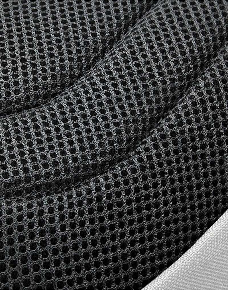 The grey marl fabric of the Bagbase Athleisure Sports Backpack, highlighting its texture and quality.