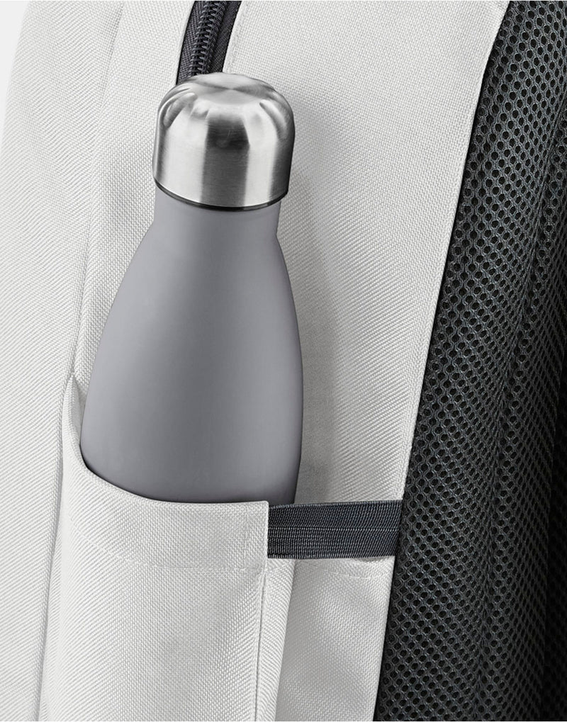 A clean studio shot of the black Bagbase Athleisure Sports Backpack on a white background.