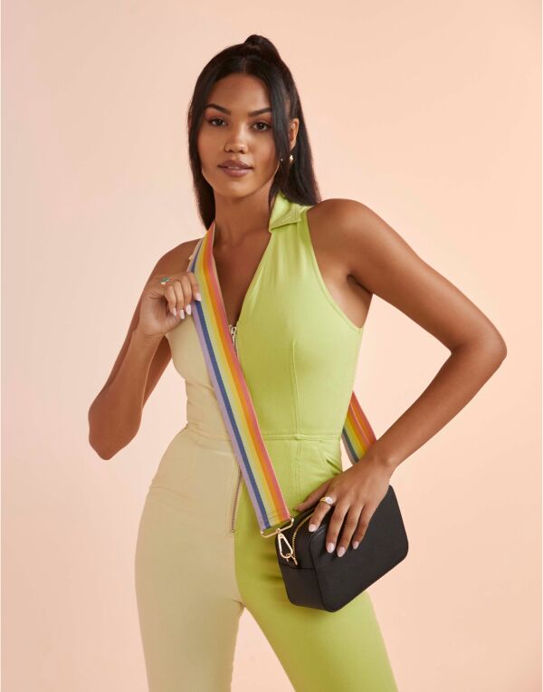 A different color variation of the Bagbase matte PU keyring, displayed to highlight personalization potential.