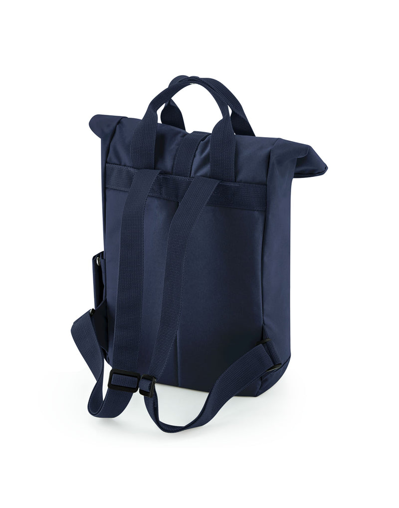A navy blue junior fashion backpack.