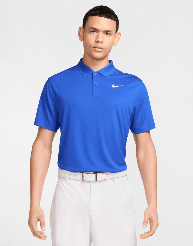 Nike Golf Dri-Fit Victory Solid Polo (Lc) - Game Royal/White