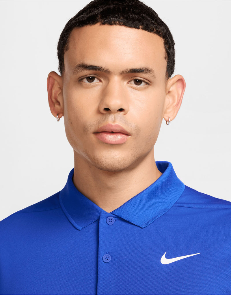 Nike Golf Dri-Fit Victory Solid Polo (Lc) - Game Royal/White