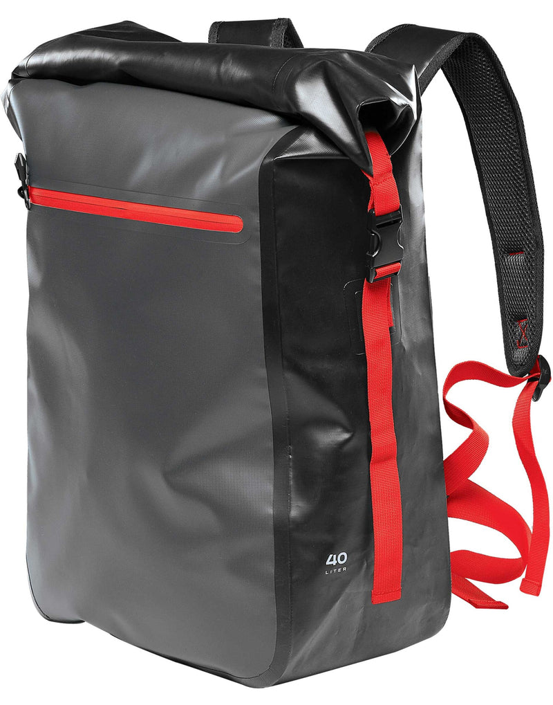Stormtech Bags Kemano Backpack - Black/Graphite/Bright Red