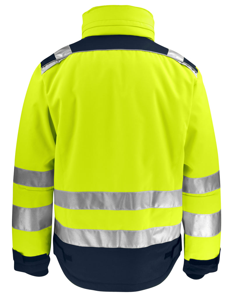 Jobman Winter Jacket Star Hi-Vis - Yellow/Navy