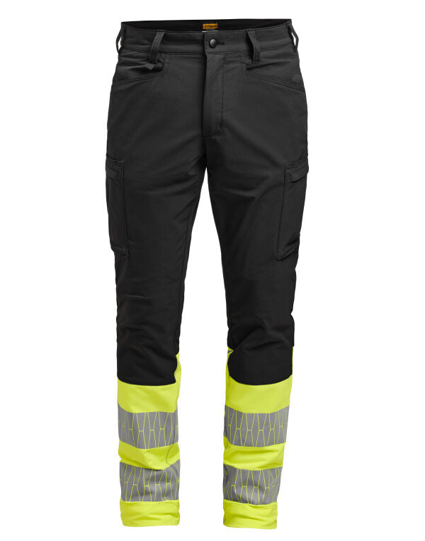 Jobman Service Trousers Stretch Hi-Vis - Black/Yellow