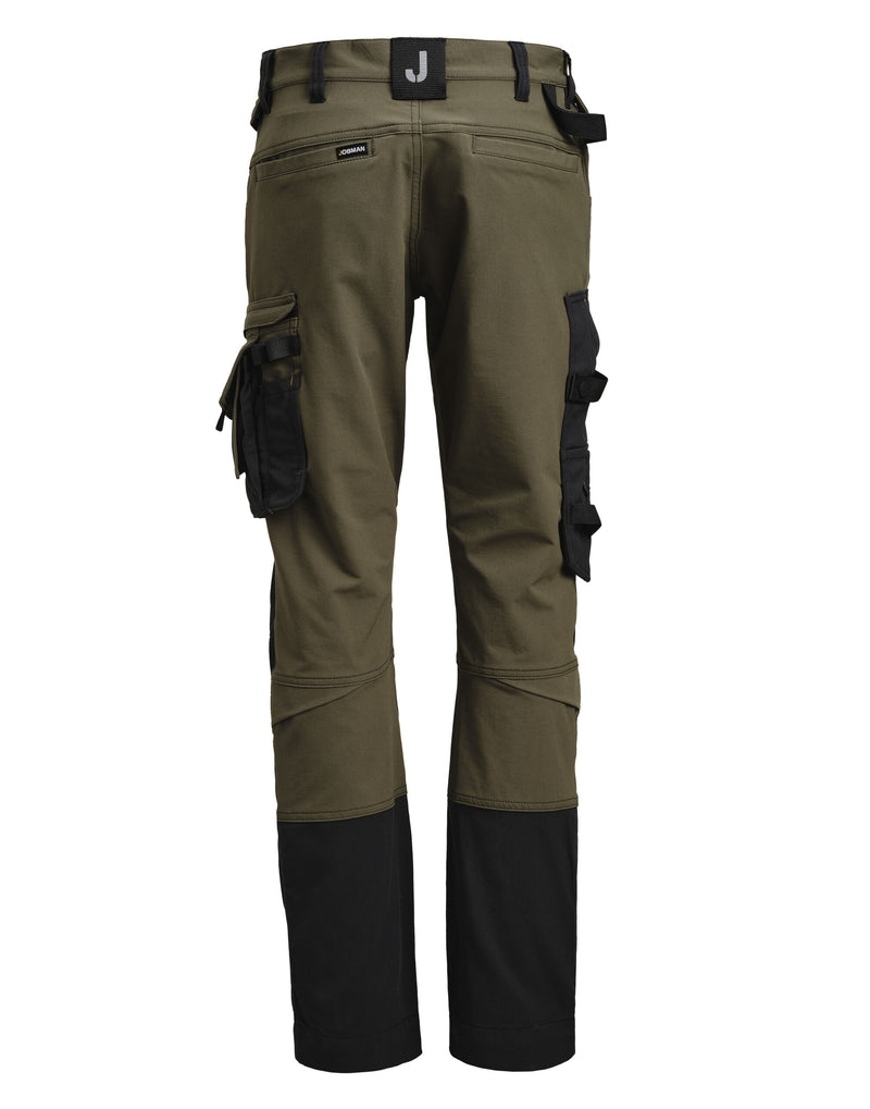 Jobman Women'S Craftsman Trousers Stretch - Olive Green/Black