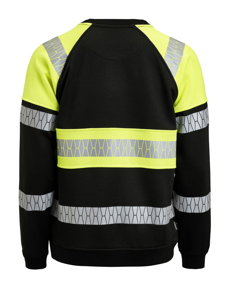 Jobman Sweatshirt Hi-Vis - Black/Yellow