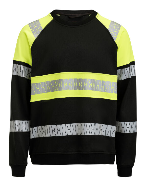 Jobman Sweatshirt Hi-Vis - Black/Yellow