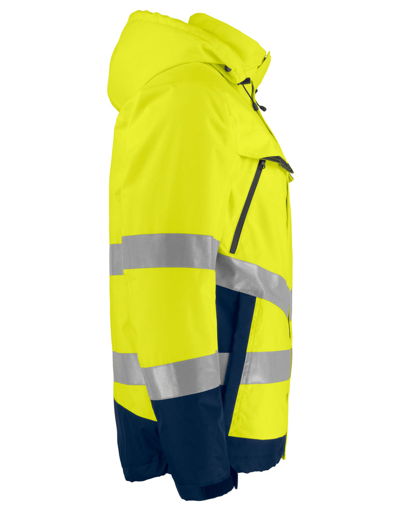 Pro-Job Prio 6441 Padded Functional Jacket Class 3 - Yellow/Navy
