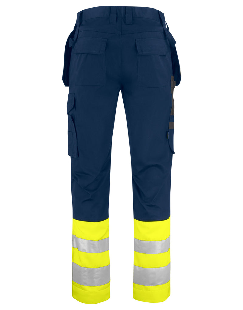 Pro-Job Prio 6534 Waistpants En Iso 20471 Class 1 - Yellow/Navy