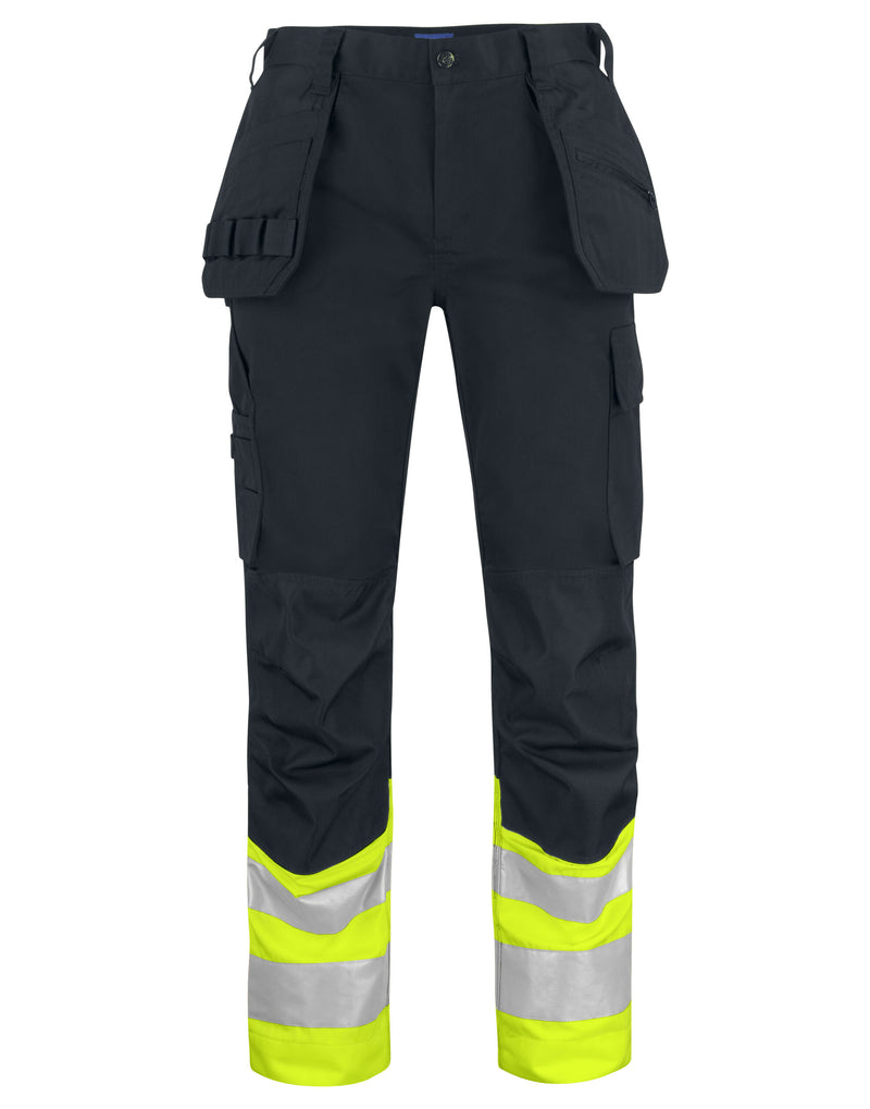 Pro-Job Prio 6534 Waistpants En Iso 20471 Class 1 - Yellow/Black