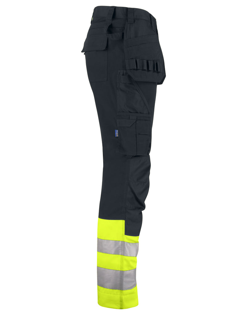 Pro-Job Prio 6534 Waistpants En Iso 20471 Class 1 - Yellow/Black