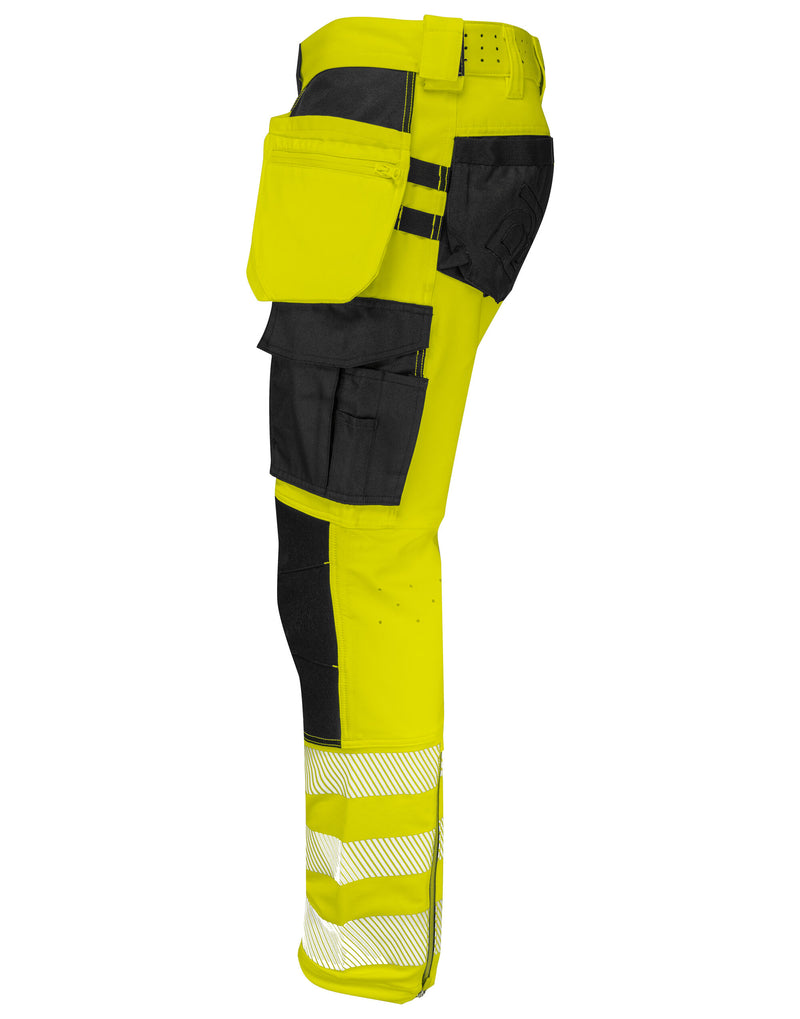 Pro-Job 6571 Waistpant Stretch En Iso 20471 Class 2 - Yellow/Black