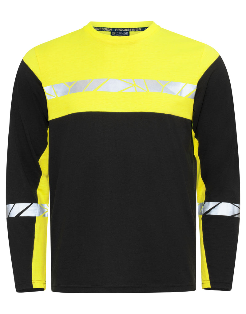 Pro-Job Progression 7002 Long Sleeve T-Shirt - Black/Yellow