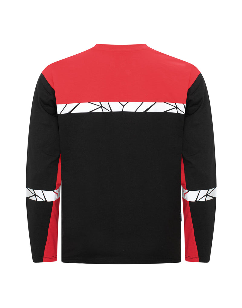 Pro-Job Progression 7002 Long Sleeve T-Shirt - Black/Red