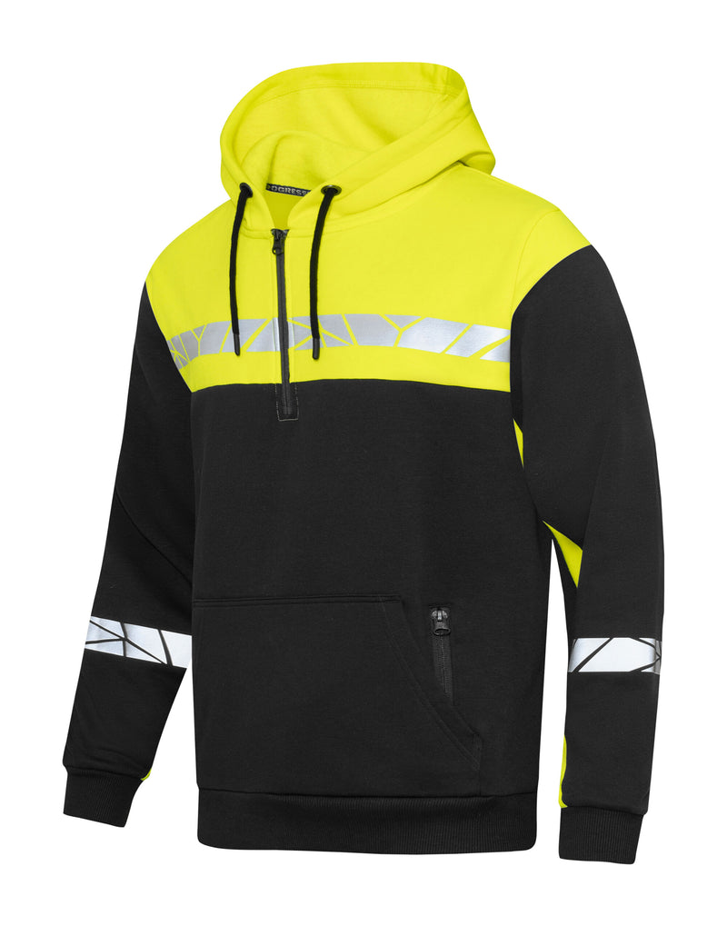 Pro-Job Progression 7104 1/2 Zip Hoodie - Black/Yellow