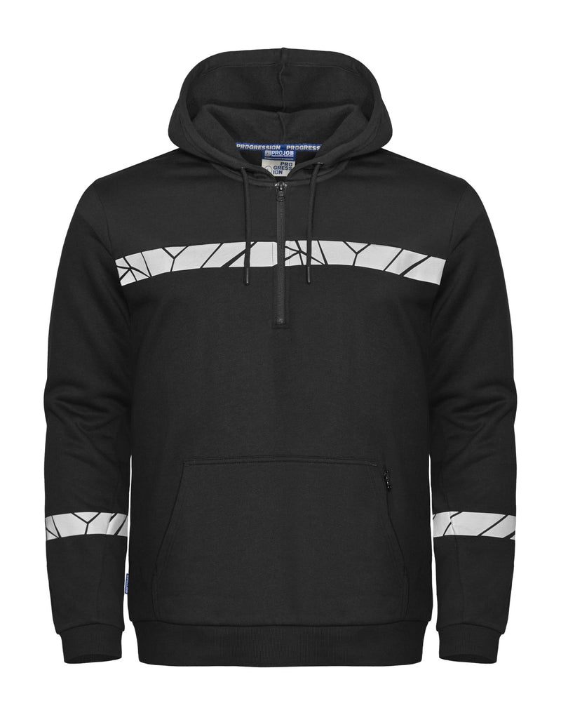 Pro-Job Progression 7104 1/2 Zip Hoodie - Black/Black