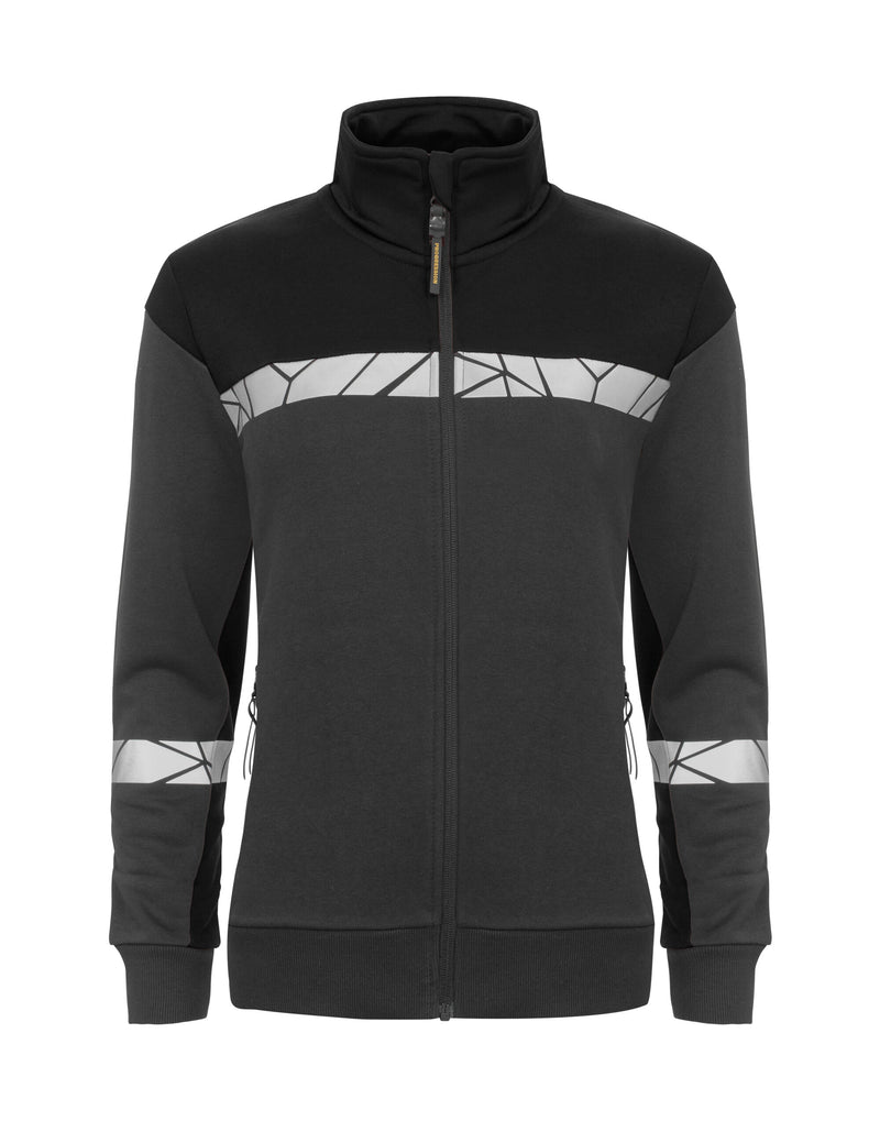 Pro-Job Progression 7105 Ladies Full Zip Sweatshirt - Grey/Black