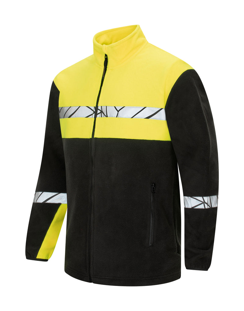 Pro-Job Progression 7300 Full Zip Fleece - Black/Yellow