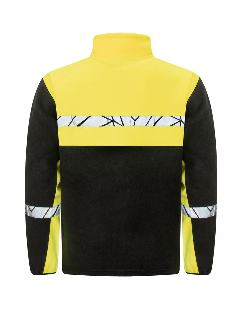Pro-Job Progression 7300 Full Zip Fleece - Black/Yellow