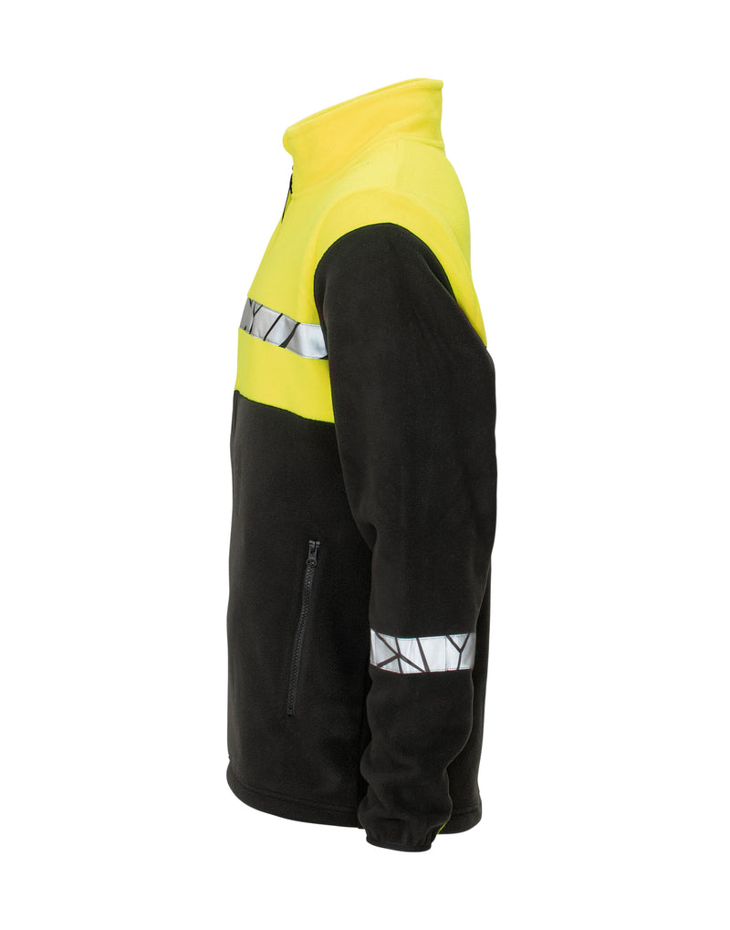 Pro-Job Progression 7300 Full Zip Fleece - Black/Yellow