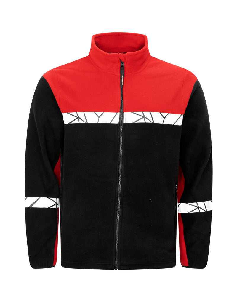 Pro-Job Progression 7300 Full Zip Fleece - Black/Red