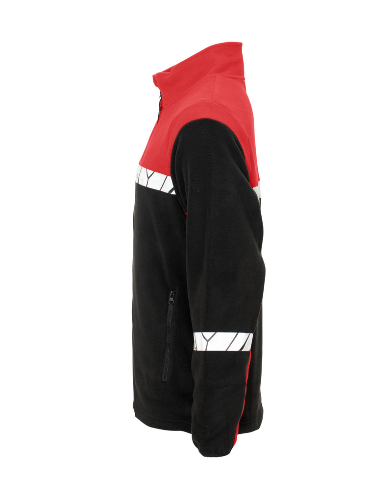 Pro-Job Progression 7300 Full Zip Fleece - Black/Red