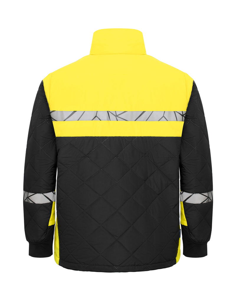 Pro-Job Progression 7404 Light Weight Quilted Jacket - Black/Yellow