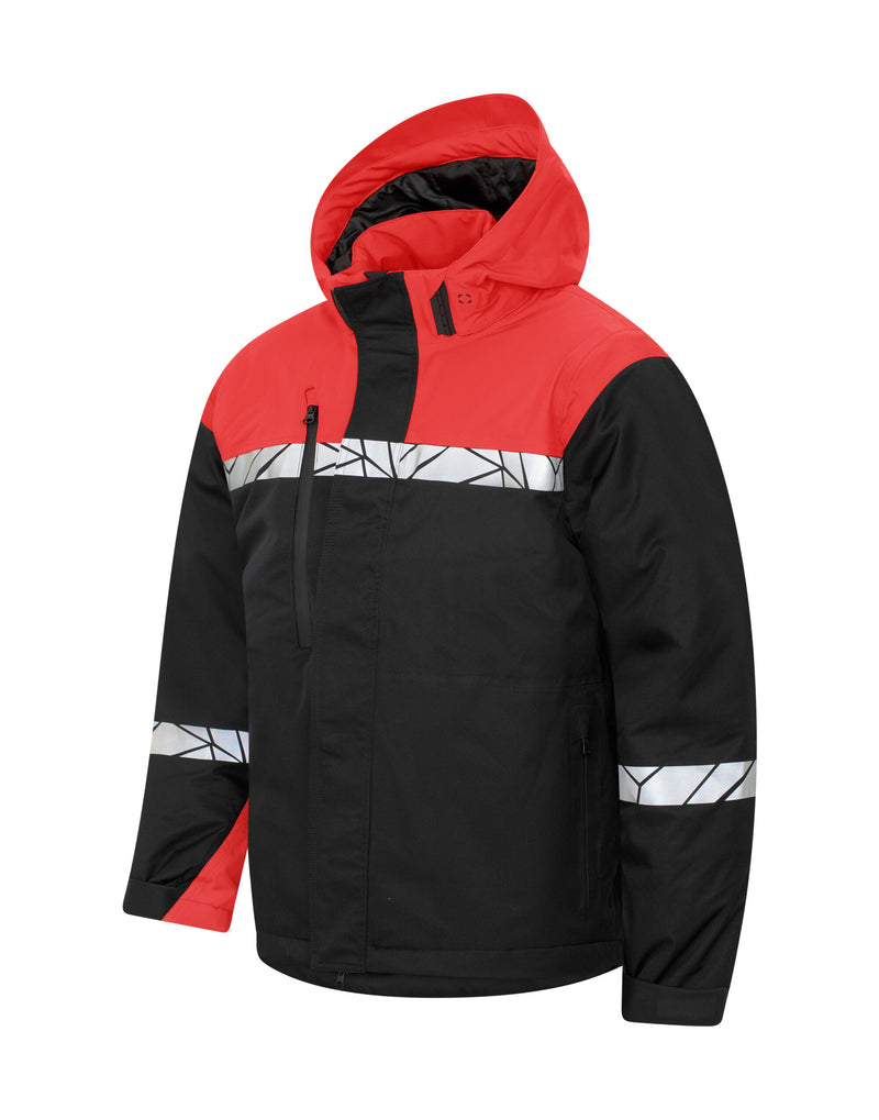 Pro-Job Progression 7415 Functional Padded Shell Jacket - Black/Red
