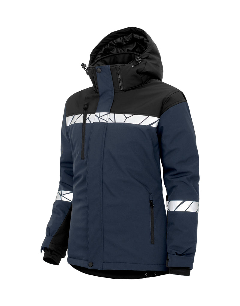 Pro-Job Progression 7418 Ladies Padded Softshell Jacket - Navy/Black